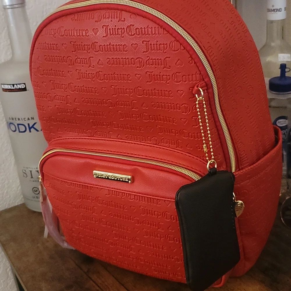Juicy couture lipstick red deboss backpack - Picture 2 of 10